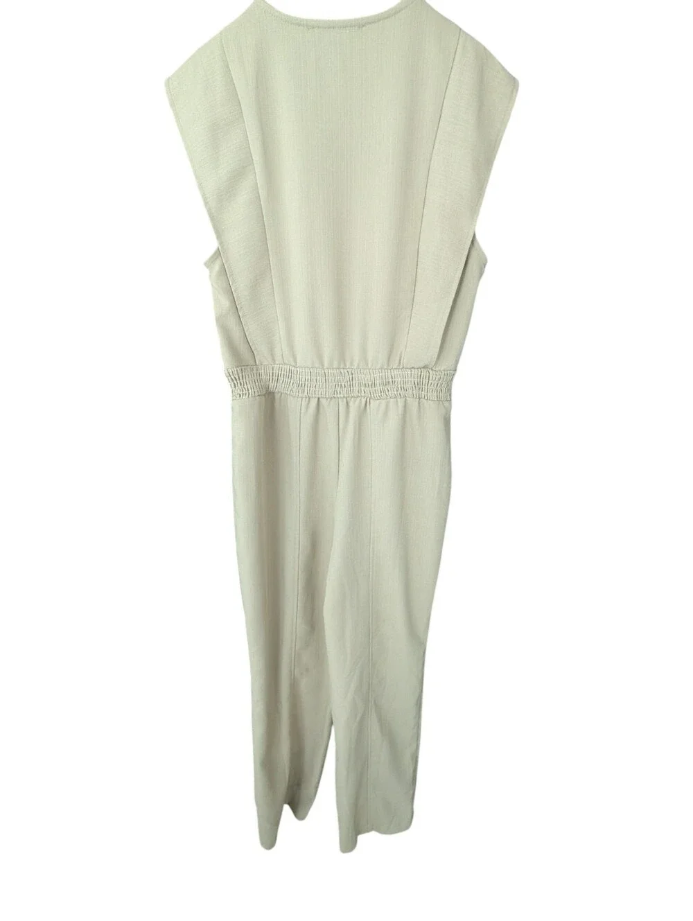 Jacquie The Label Sleeveless Cream-Tone Tailored Jumpsuit